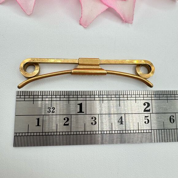 Vintage Swank Gold Filled Collar Clip Stay 1/20 12K G. F. Retro Dapper Signed - Picture 6 of 9